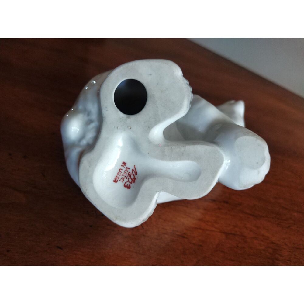 Damage* Vintage Lomonosov Porcelain (LFZ) Polar Bear Figurine 4.5" White - Picture 10 of 11